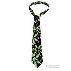 POLO BY RALPH LAUREN Brown Floral Silk Tie HANDMADE USA